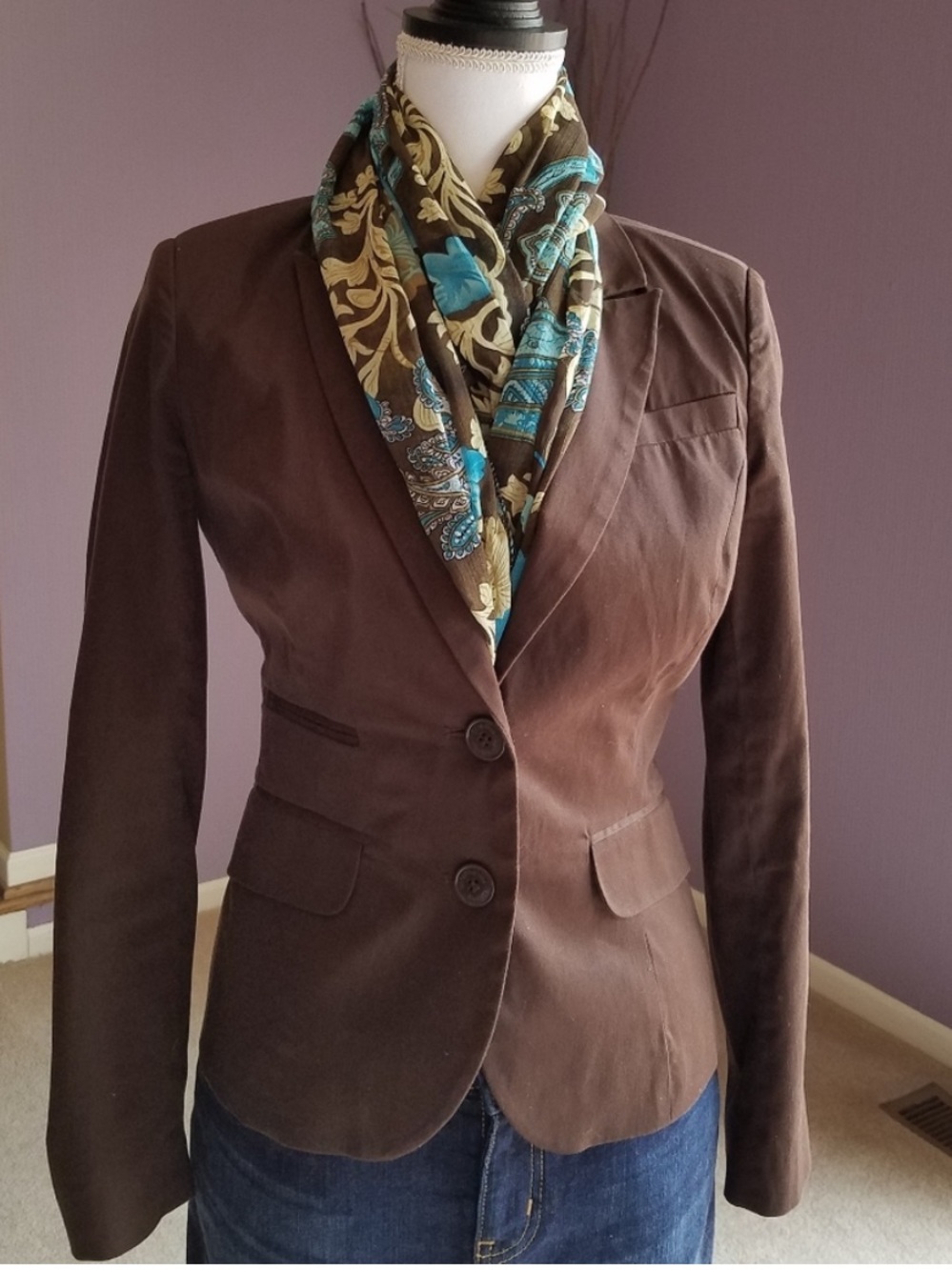 Dark Chocolate Brown Stradivarius Tailored Blazer from Spain